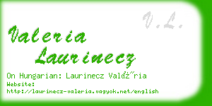 valeria laurinecz business card